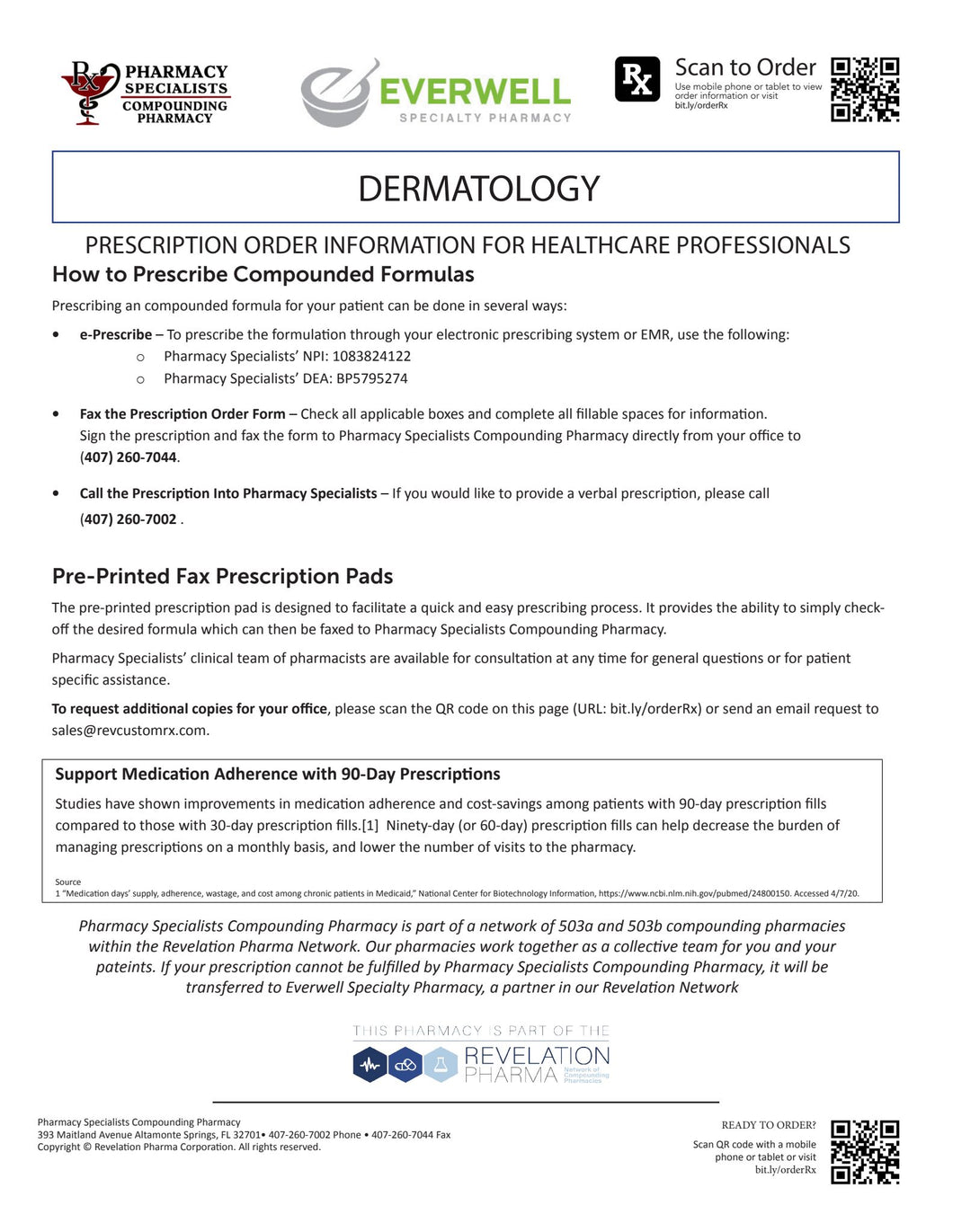 RX Template - Dermatology (Pharmacy Specialists)