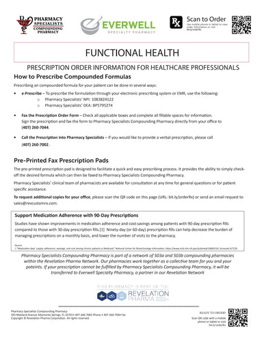 RX Template - Functional Med (Pharmacy Specialists)