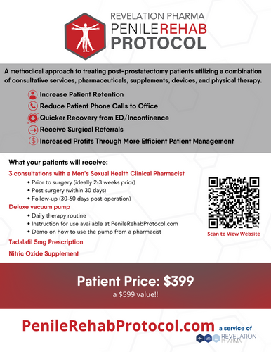 Provider Handout - Penile Rehab Protocol Pricing and Benefits (PRP)