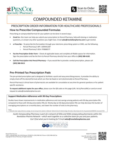 RX Template - Compounded Ketamine (Pencol)