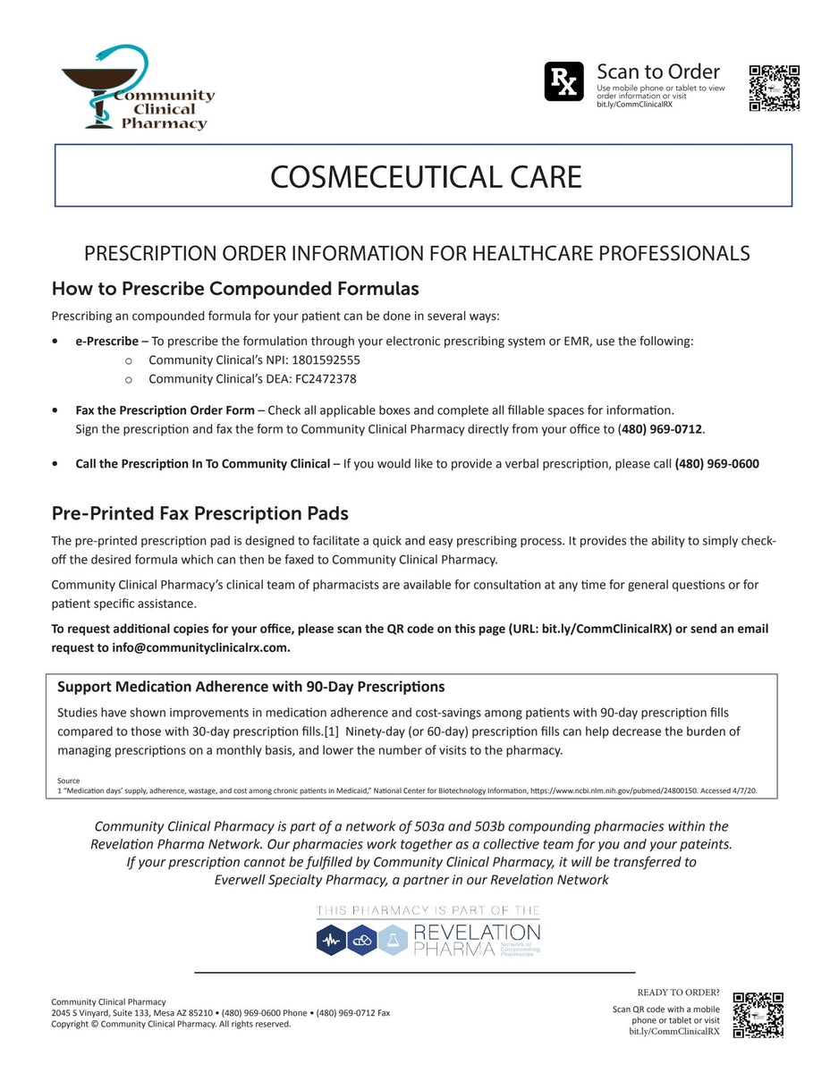 RX Template Cosmeceutical (Community Clinical) Revelation Marketing RX Template Cosmeceutical (Community Clinical) Revelation Marketing