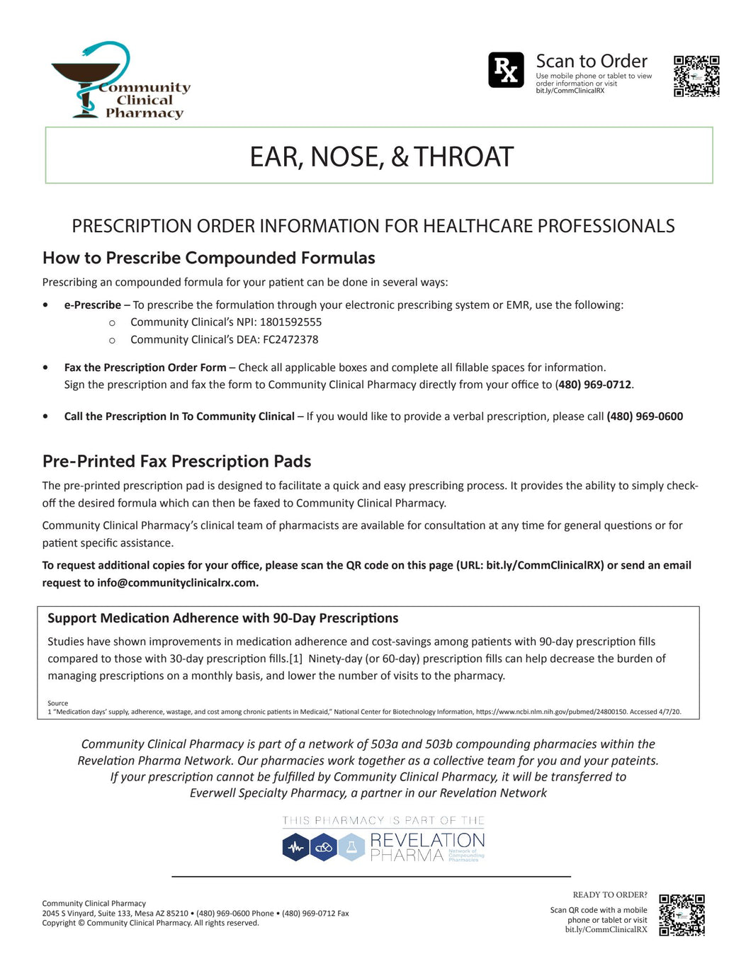 RX Template - ENT (Community Clinical)