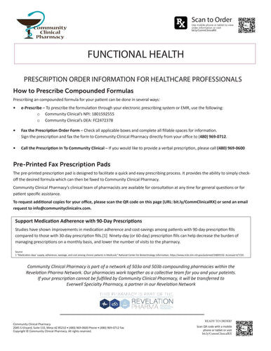 RX Template - Functional Medicine (Community Clinical)