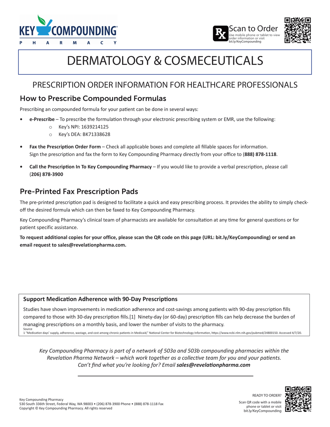 RX Template - Dermatology and Cosmeceuticals (Key)