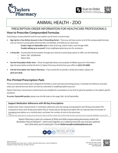 RX Template - Zoo Order Form (Taylors)