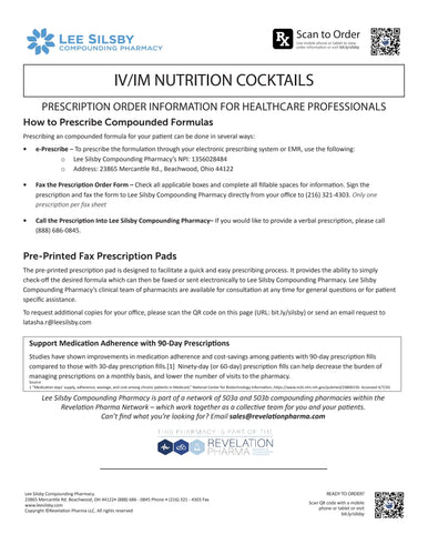 RX Template - IV Nutrition Cocktails (Lee Silsby)