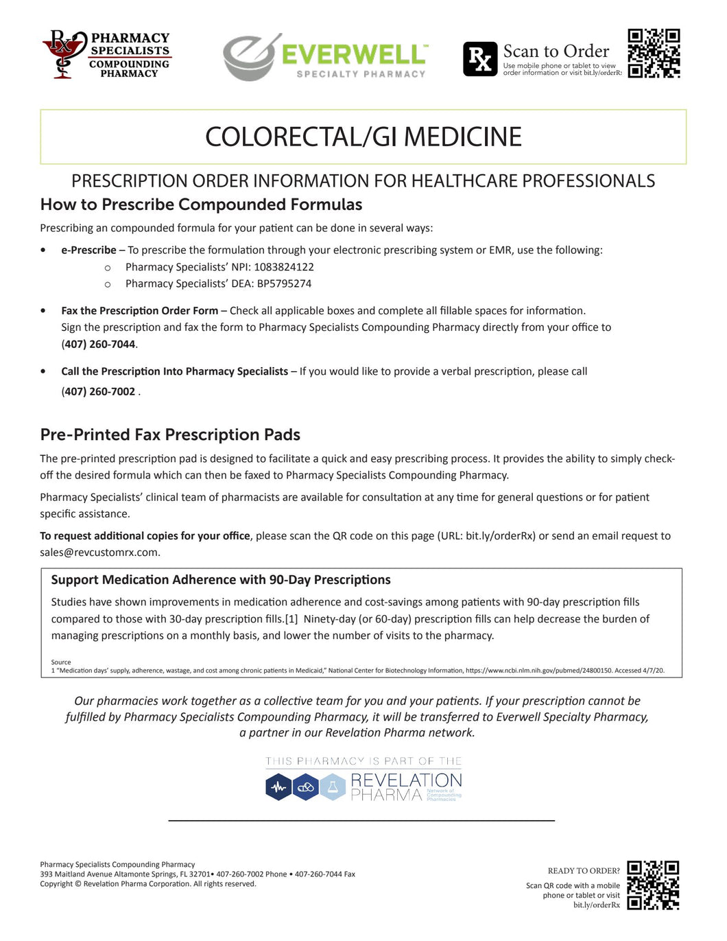 Pharmacy Specialists - RX Template - Gastrointestinal and Colorectal Health