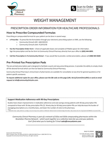 Prescription Template - Weight Management (Community Clinical)