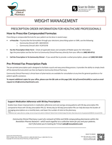 Prescription Template  - Weight Management (Community Clinical)