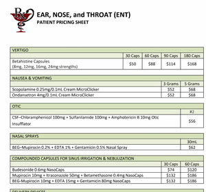 Patient Pricing ENT (Pharmacy Specialists)