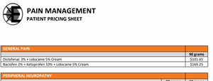 Patient Pricing - Pain Management (Eastern States)