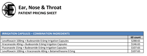 Patient Pricing - Ear, Nose, and Throat (ENT) (Eastern States)