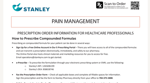 RX Template - Pain Management (Stanley)