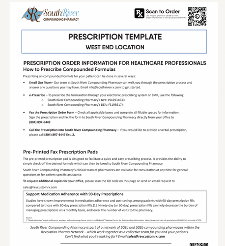 RX Template Coversheet - South River West End Location