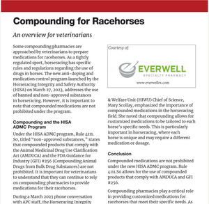 Prescriber Brief - Compounding for Racehorses - Everwell