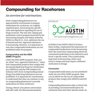 Prescriber Brief - Compounding for Racehorses - Austin