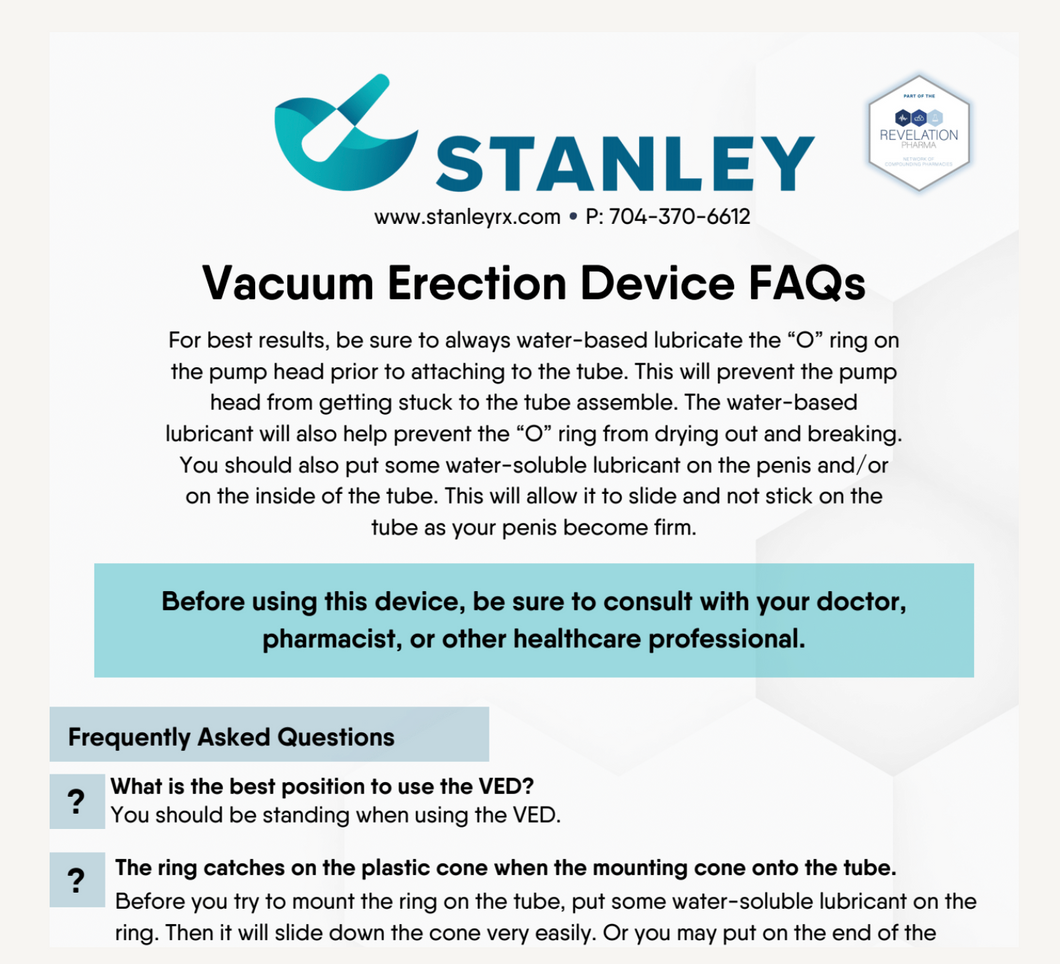 Patient Handout - Vacuum Erection Device FAQs Stanley