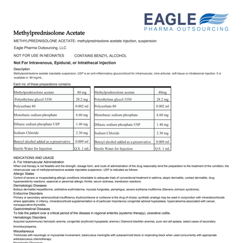 Methylprednisolone Acetate Info Sheet (EAGLE)