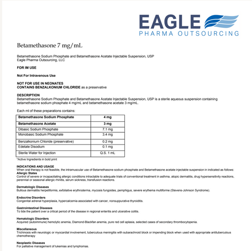 Betamethasone Info Sheet (EAGLE)