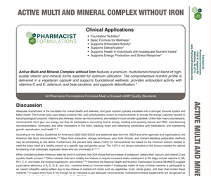 Active Multi and Mineral Complex without Iron 120ct Handout (Pharmacist Formulations)