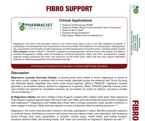 Fibro Support Handout (Pharmacist Formulations)