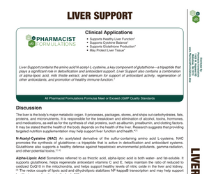 Liver Support Handout (Pharmacist Formulations)