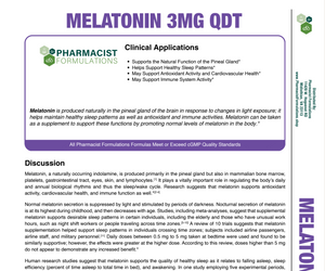 Melatonin 3mg QDT 60ct Handout (Pharmacist Formulations)