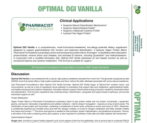 Optimal DGI Vanilla Handout (Pharmacist Formulations)