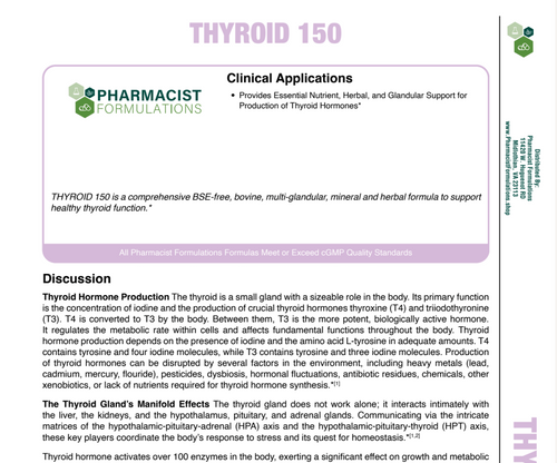 Thyroid 150 Handout (Pharmacist Formulations)