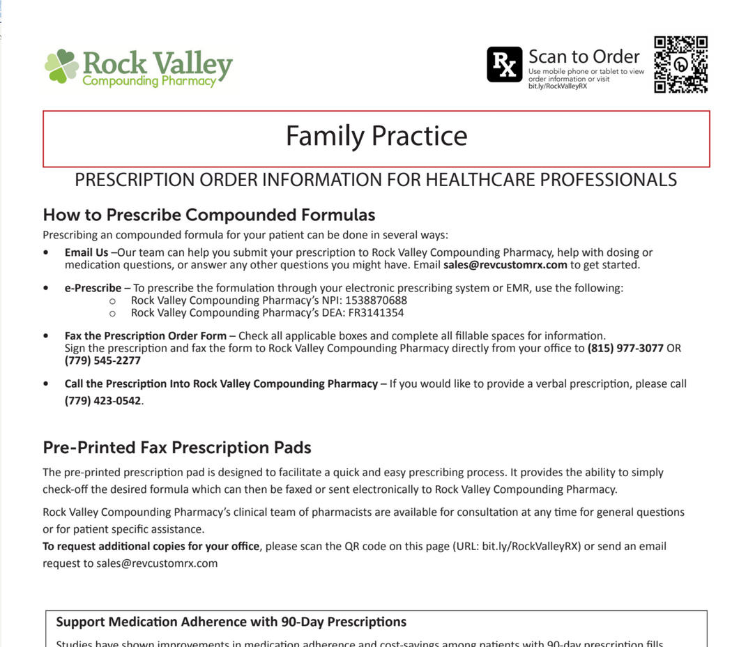 RX Template - Family Practice (Rock Valley)