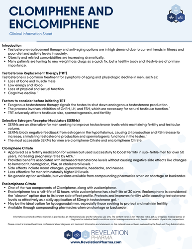 Flyer - Clomiphene and Enclomiphene (Revelation)