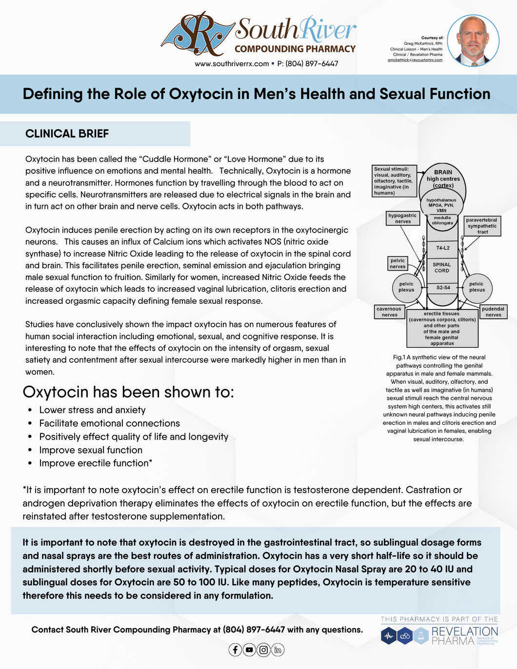 Defining the Role of Oxytocin in Men’s Health and Sexual Function (South River)