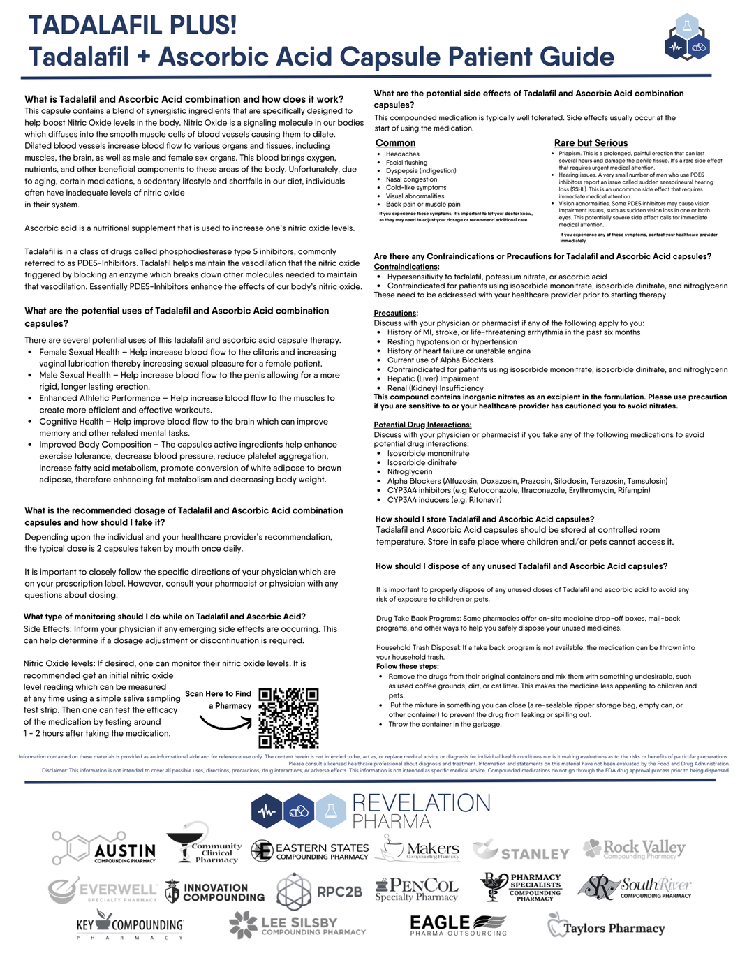 Patient Information Leaflet (PIL) - Tadalafil + Ascorbic Acid Capsule Patient Guide (Revelation)