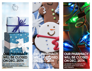 Bag Stuffers - Christmas Holiday Closure (All Pharmacy Variations)