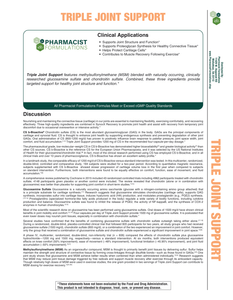 Triple Joint Support Handout (Pharmacist Formulations)