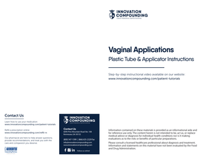 Vaginal Applicator Patient Information Leaflet (Innovation)