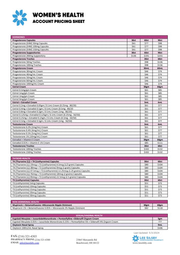 Lee Silsby Women's Health Account Pricing