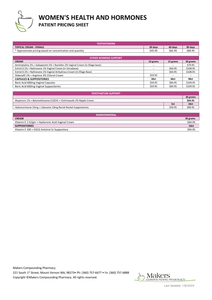 Womens Health Patient Pricing - Makers