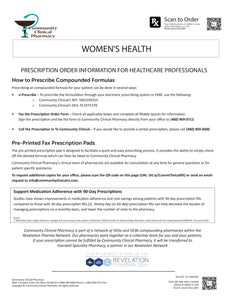 Women's Hormone Rx Template - Community Clinical