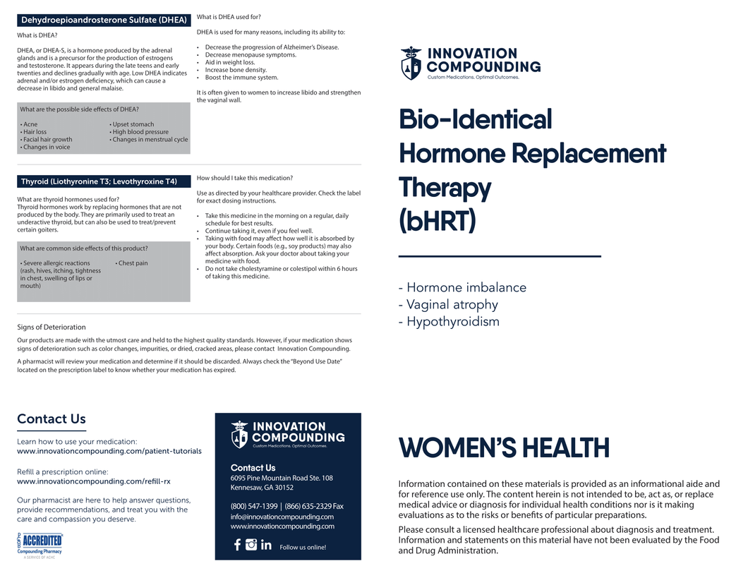 bHRT Patient Information Leaflet (Innovation)