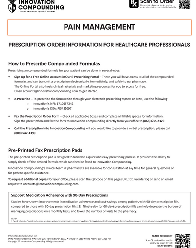 Innovation Compounding - RX Template - Pain Management