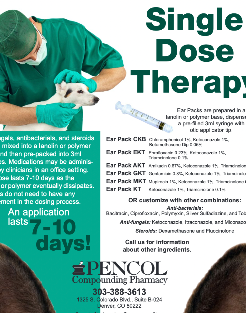 Pencol - Single Dose Therapy - Ear Packs Flyer