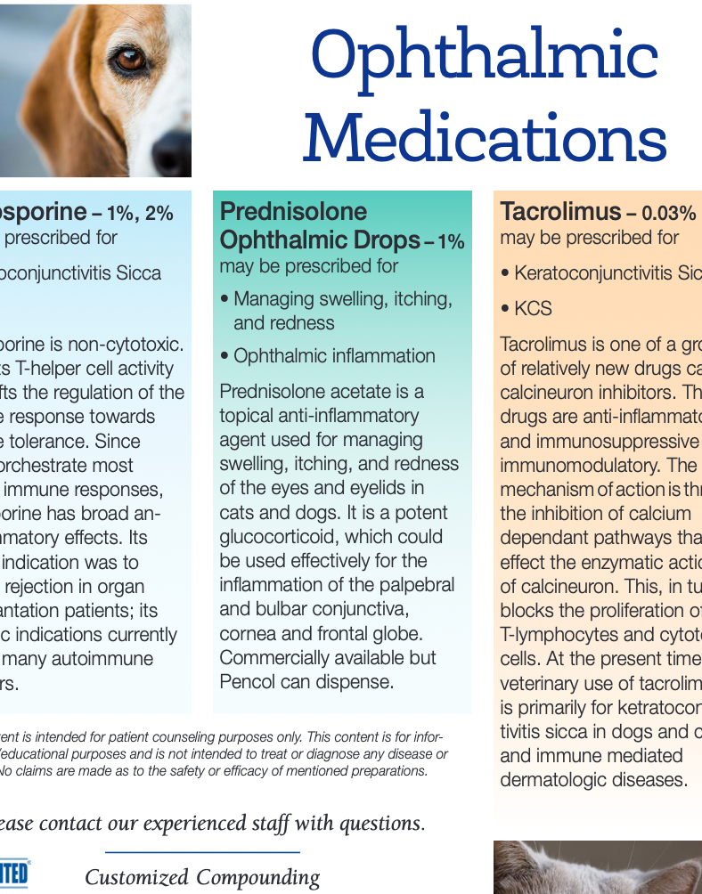 Pencol - Ophthalmic Medication Flyer