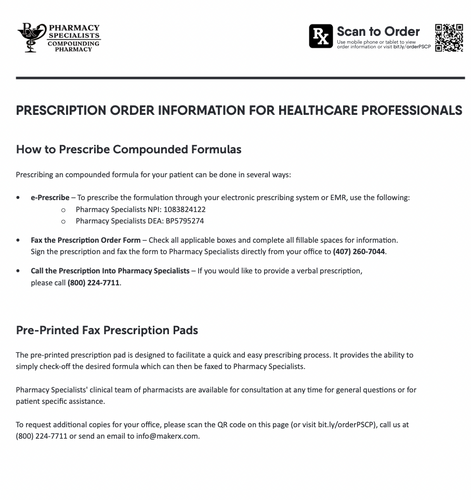 Pharmacy Specialists - RX Template - Thyroid