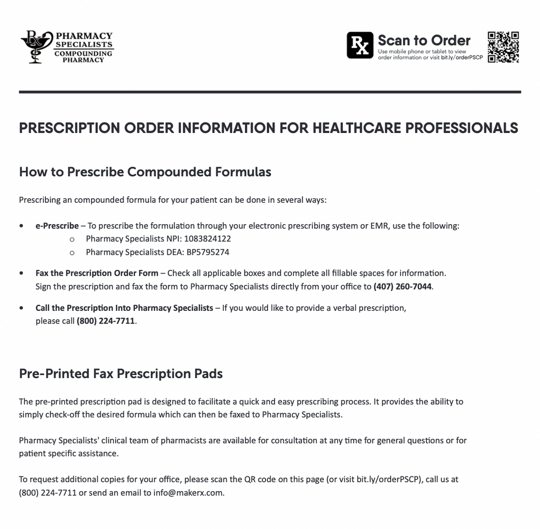 Pharmacy Specialists - RX Template - Sublingual Methyltetrahydrofolate, Methylcobalamin, & Vitamin D3