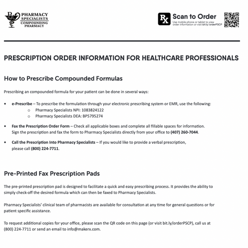 Pharmacy Specialists - RX Template - Ivermectin 10mg Scored Tablets