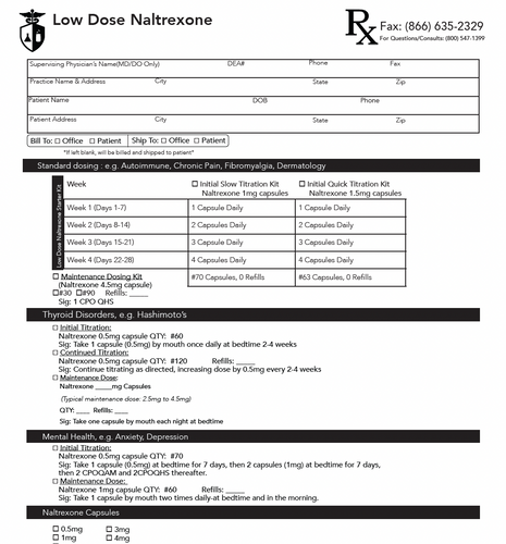 Innovation Compounding - RX Template - Low Dose Naltrexone