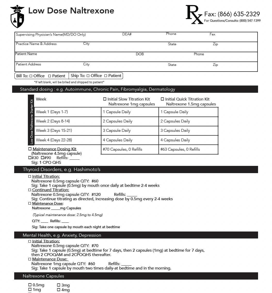 Innovation Compounding - RX Template - Low Dose Naltrexone