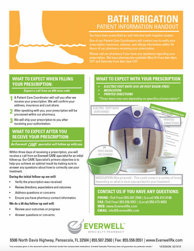 Everwell - Patient Handout - Bath Irrigation