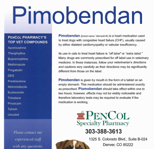 Pimobendan Flyer - Pencol